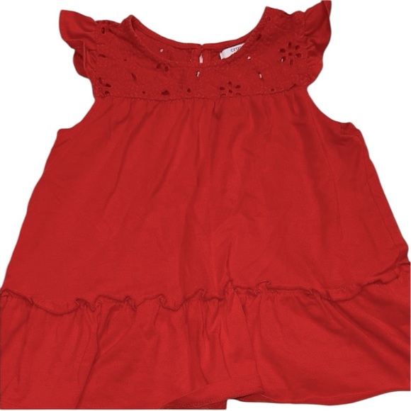 Crown and Ivy girls Red Sleeveless Ruffle Top size medium - Picture 1 of 4